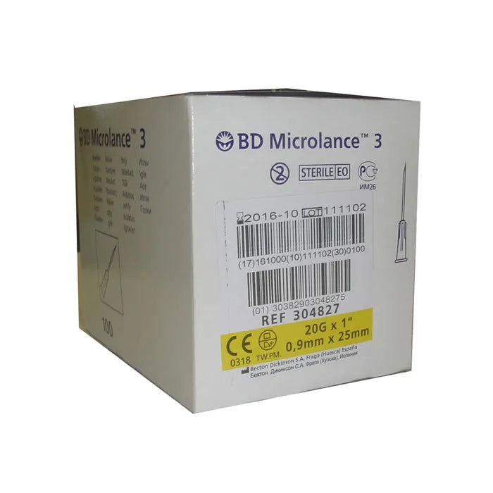 BD Microlance needle 0.9mm x 25mm 100 units
