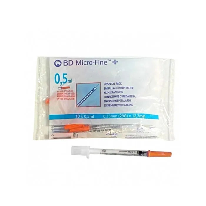 BD Insulin Syringe Micro-Fine 0.5 ml x 12.7 mm, 10 pcs