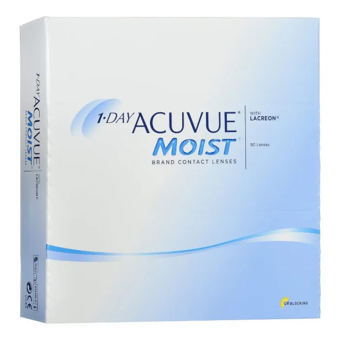 Acuvue Moist Contact Lenses 1 Day Replacement -2.25 BC/8.5 90 Units