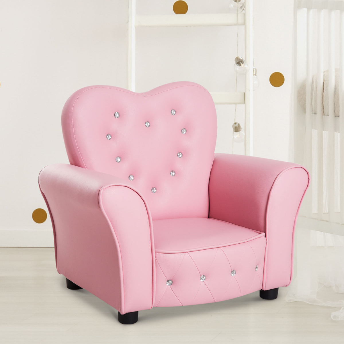 HOMCOM Kindersessel Sessel für Kinder mit massiven Holzfüßen Kindersofa aus Schaumstoff Kinderstuhl für – Produktabbildung 2