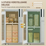 HOMCOM Küchenschrank auf Rädern, Mobile Küchenkommode mit Ablagen, Schubladen, verstellbarem Regal – Produktabbildung 5