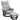 Recliner chair with stool, swivel, rocking function, adjustable backrest, up to 150 kg, gray