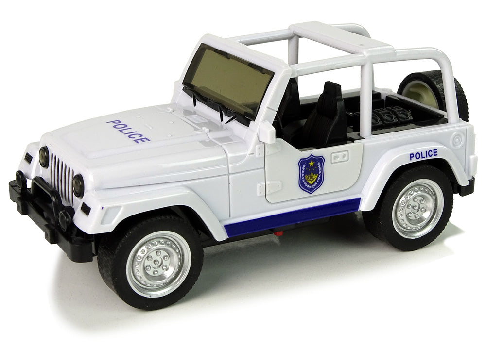 LEAN Toys Off-Road-Polizeiauto Weiß