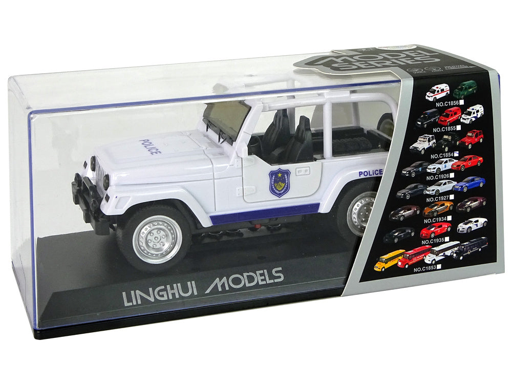 LEAN Toys Off-Road-Polizeiauto Weiß – Produktabbildung 7