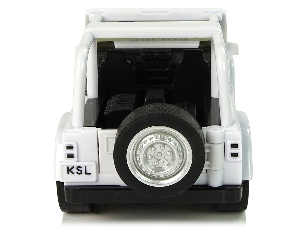 LEAN Toys Off-Road-Polizeiauto Weiß – Produktabbildung 6