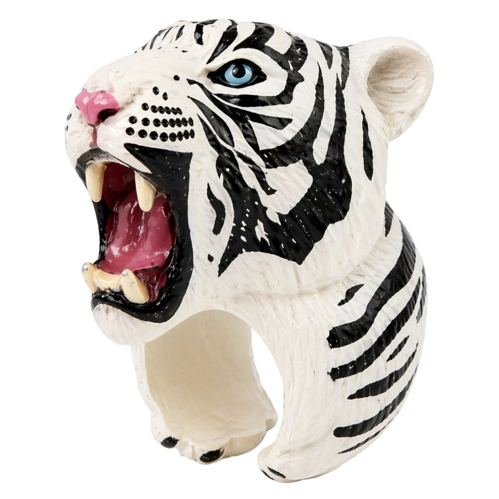 Hand Puppet Educational Animals Tiger White (2)