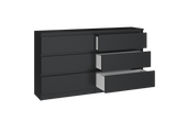 Kommode Malwa M6/140 SCHWARZ – Produktabbildung 2