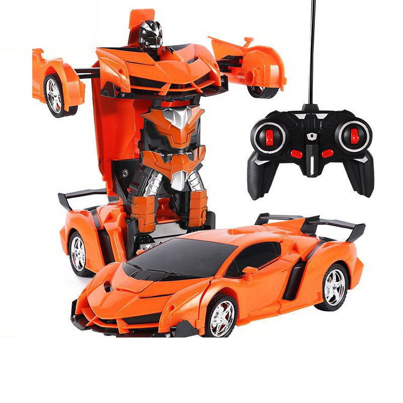 Remote-controlled transforming robot car