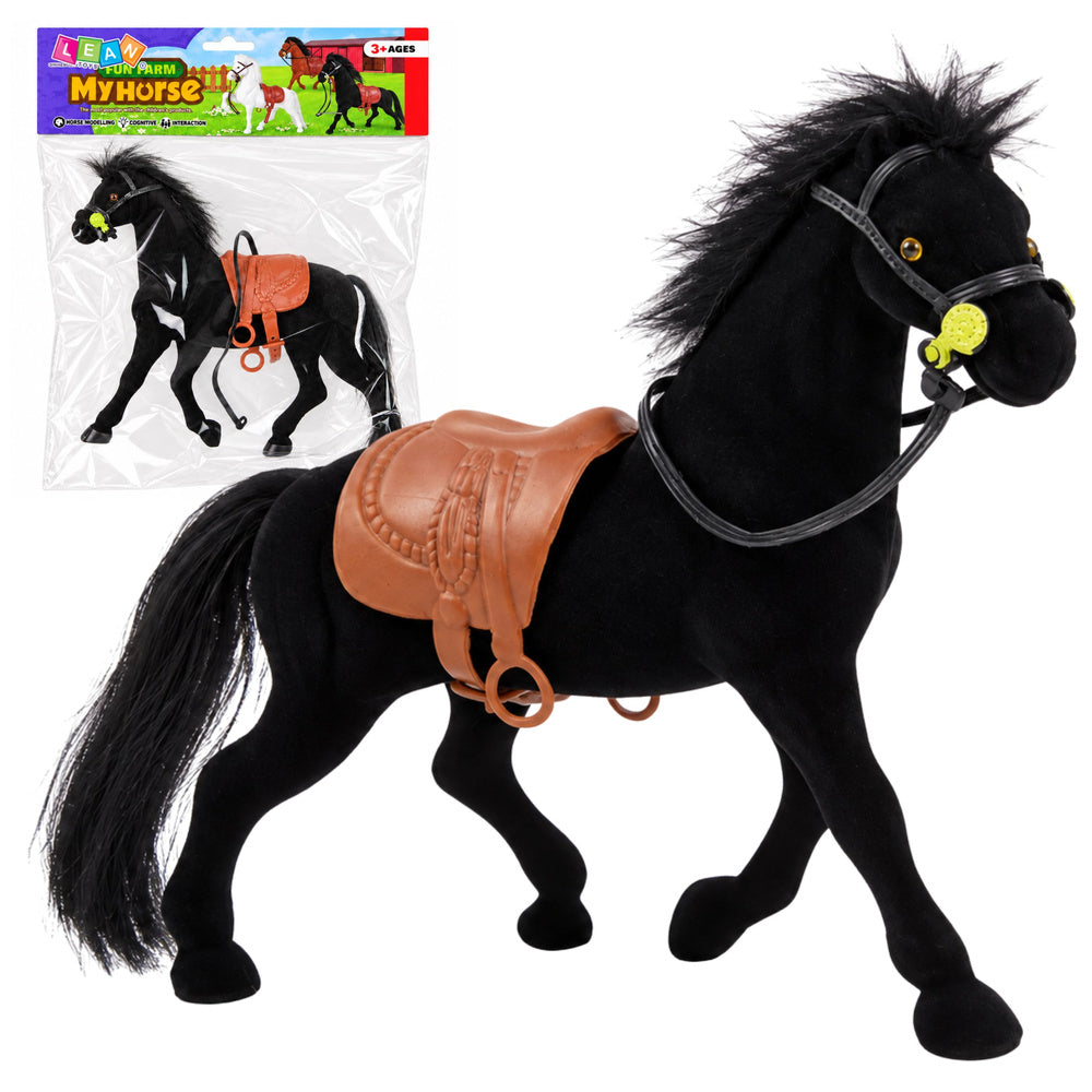 Velvet Horse Figurine Black