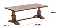 CLP Rustique TEAK Esstisch 200*100*78 – Produktabbildung 2