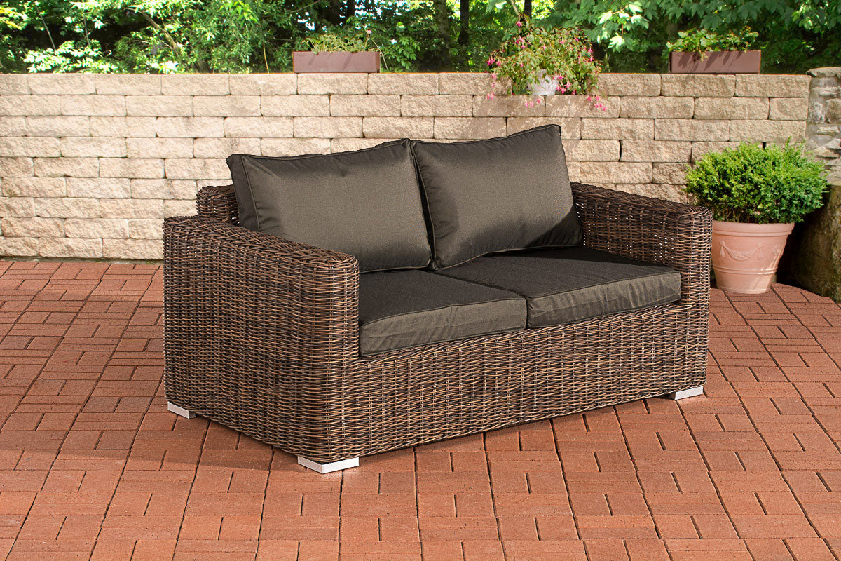 CLP 2er-Sofa Bilbao / Madeira Anthrazit