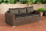CLP 3er-Sofa Bilbao / Madeira Anthrazit