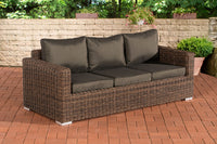 CLP 3er-Sofa Bilbao / Madeira Anthrazit