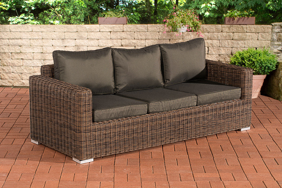 CLP 3er-Sofa Bilbao / Madeira Anthrazit