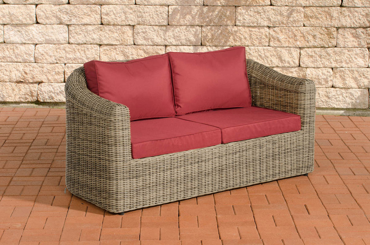 CLP 2er-Sofa Bergen Rubinrot 5mm – Produktabbildung 3