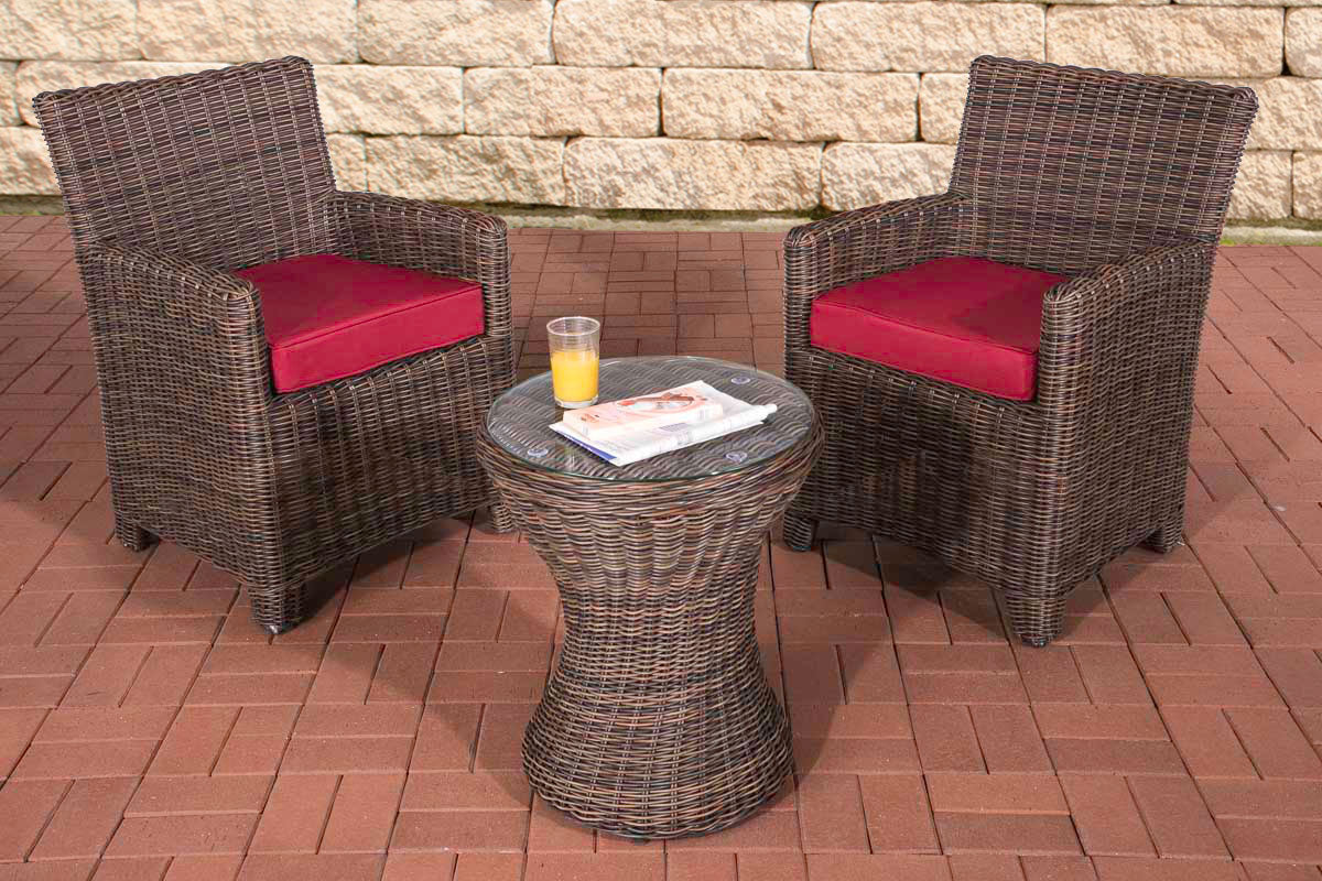 CLP Sitzgruppe Fiori Rubinrot
