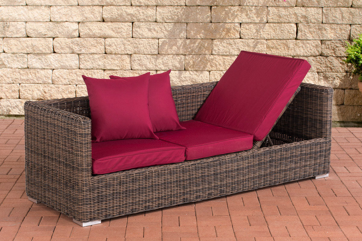 CLP Lounge-Sofa Solano 5mm Rubinrot