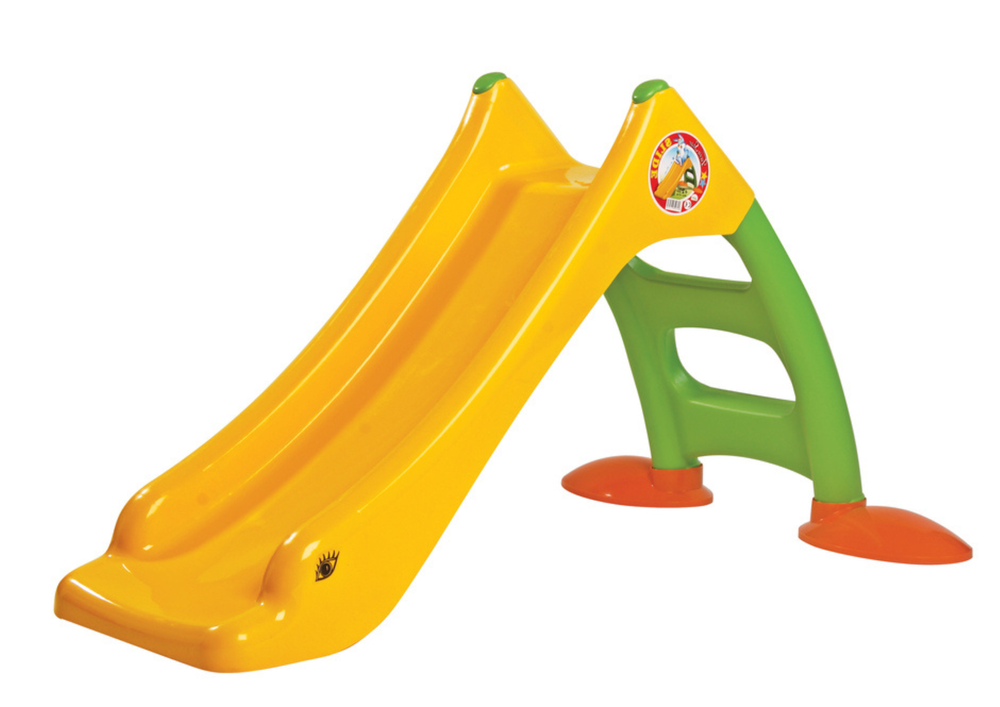 Dorex Gartenrutsche für Kinder, 3-stufige Leiter, gelb, 130 cm, 424