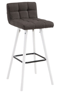 Barhocker Lincoln V2 Stoff Weiß