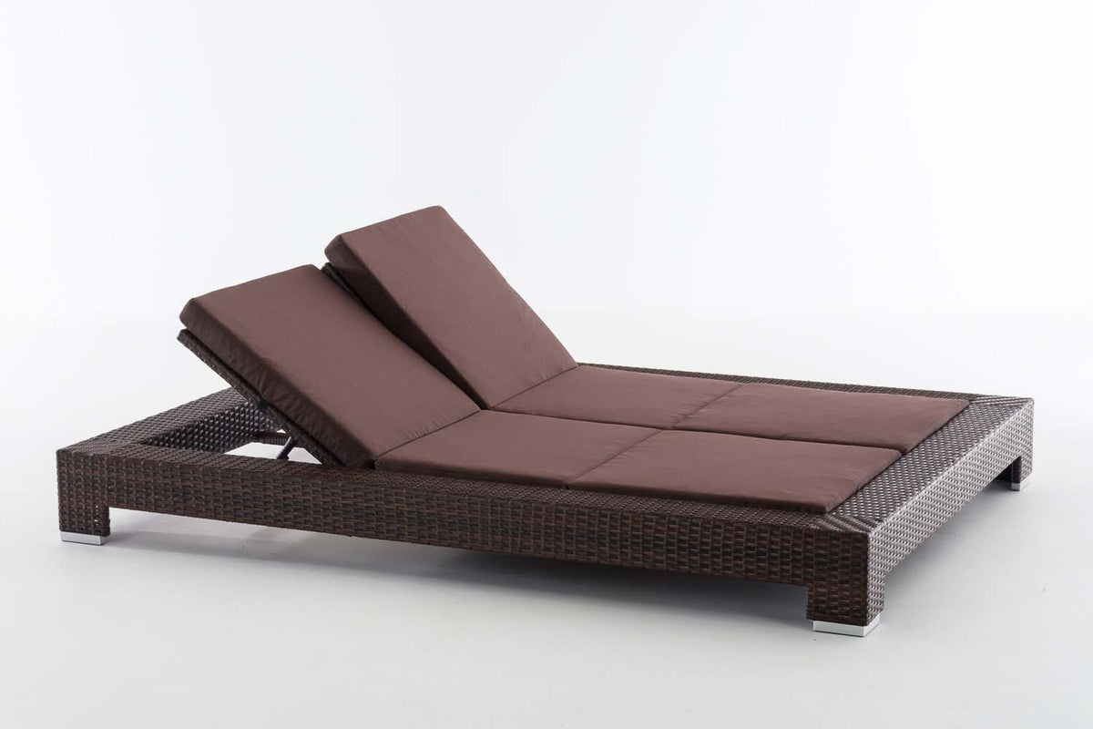 CLP Sonnenliege Sunshine Flachrattan Terrabraun – Produktabbildung 2