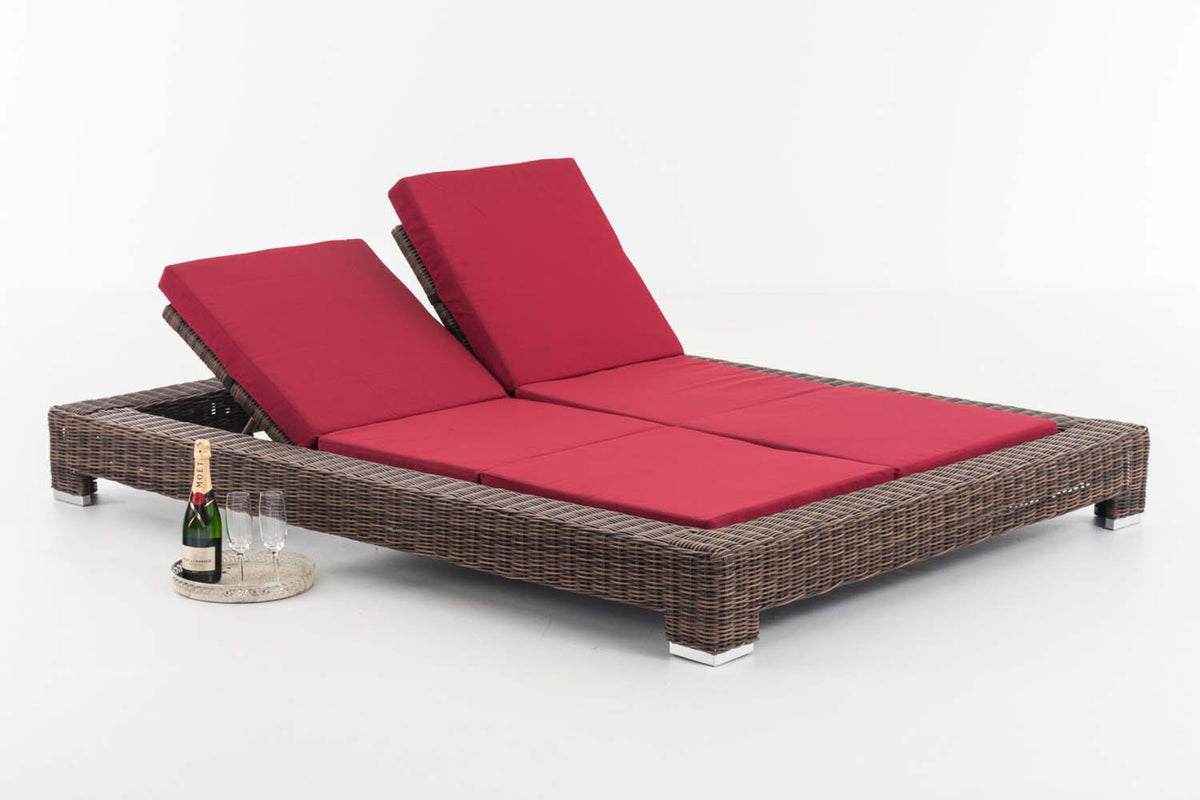 CLP Sonnenliege Sunshine Rundrattan rubinrot – Produktabbildung 2