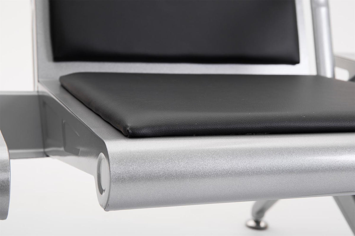 CLP 3er Wartebank Terminal Kunstleder mit Tische – Produktabbildung 6