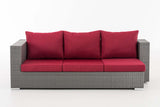 CLP 3er Sofa Provence rubinrot – Produktabbildung 10