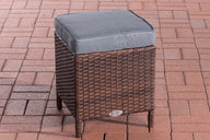 CLP Hocker Vilato Flachrattan, eisengrau