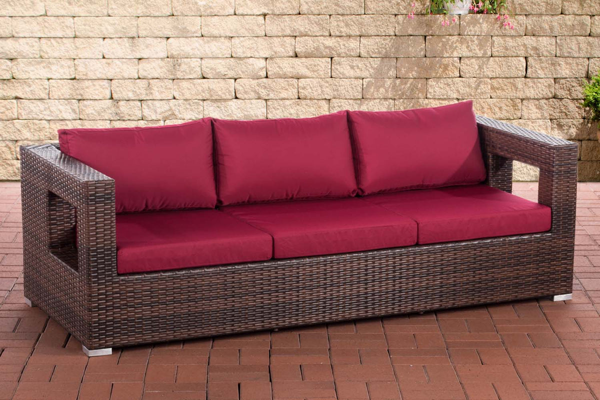 CLP 3er Sofa Honolulu rubinrot