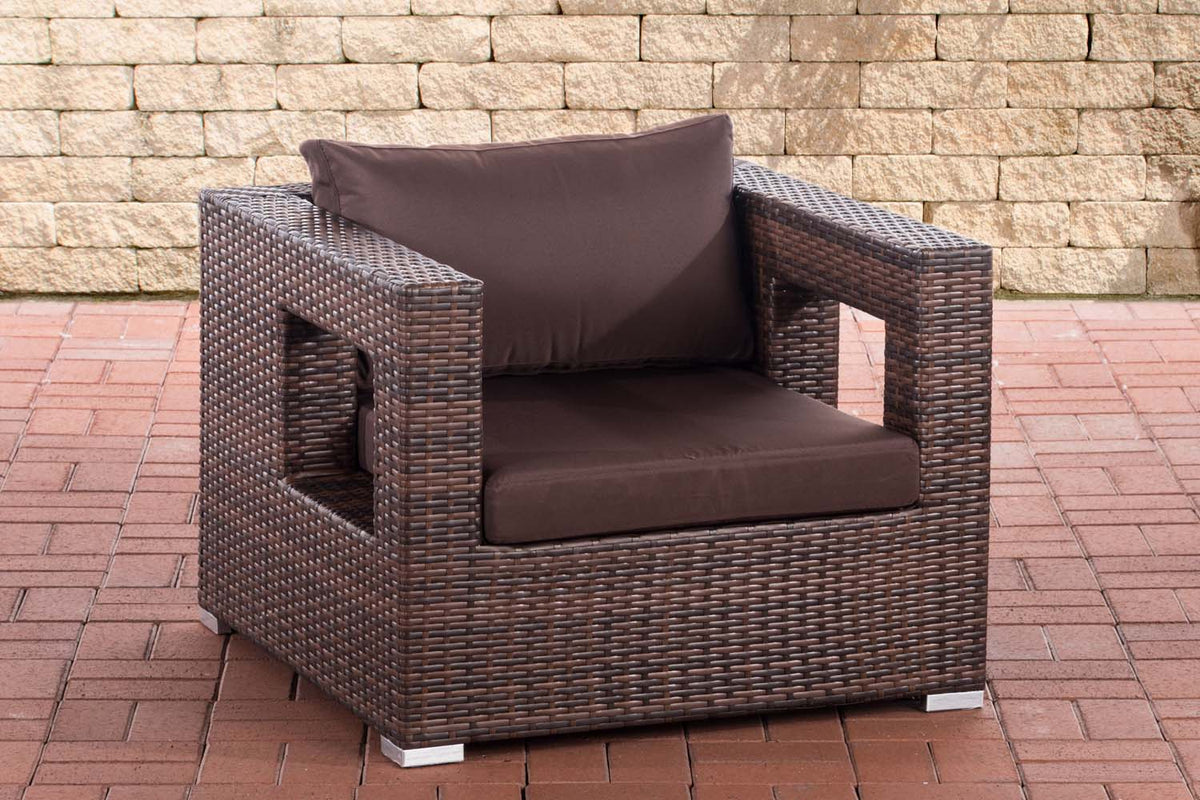 CLP Polyrattan Garten Sessel Honolulu terrabraun