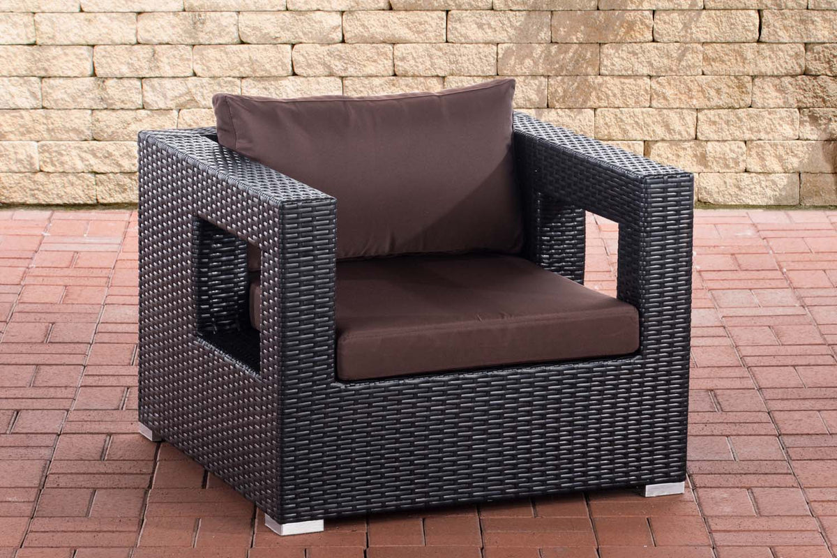 CLP Polyrattan Garten Sessel Honolulu terrabraun – Produktabbildung 6