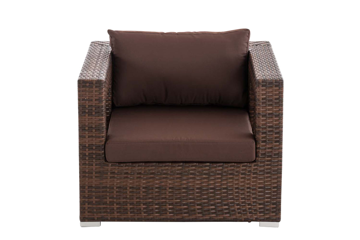 CLP Polyrattan Garten Sessel Honolulu terrabraun – Produktabbildung 2