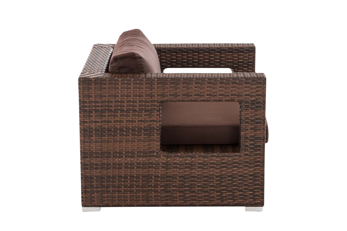 CLP Polyrattan Garten Sessel Honolulu terrabraun – Produktabbildung 3