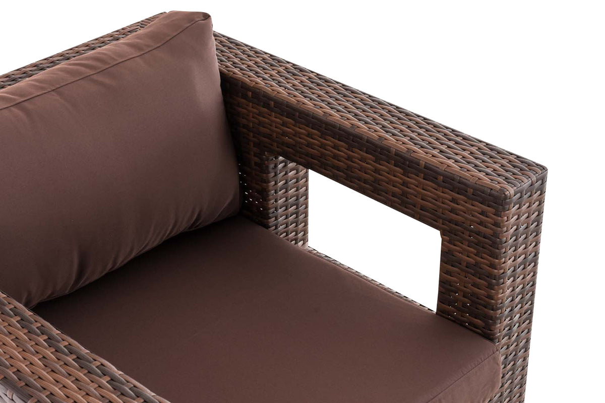 CLP Polyrattan Garten Sessel Honolulu terrabraun – Produktabbildung 4