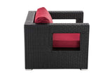 CLP Polyrattan Garten Sessel Honolulu rubinrot – Produktabbildung 8