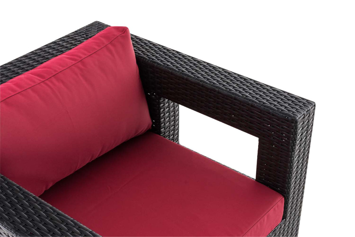 CLP Polyrattan Garten Sessel Honolulu rubinrot – Produktabbildung 9