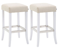 CLP 2er Set Barhocker Venta Stoff weiß – Produktabbildung 9