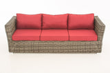 CLP 3er Sofa Mandal Rubinrot – Produktabbildung 2