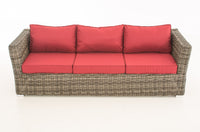 CLP 3er Sofa Mandal Rubinrot – Produktabbildung 2