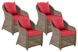 CLP 4er Set Sessel Stavanger / Farsund Rubinrot – Produktabbildung 9