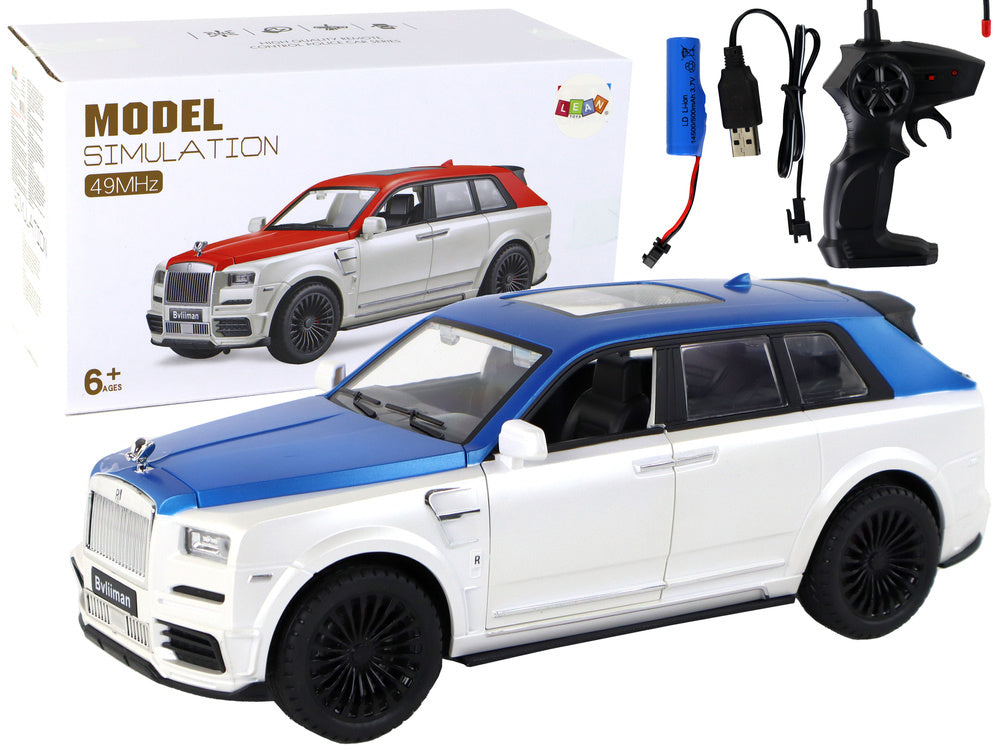 LEAN Toys Auto R/C 1:20 Weiß und Blau ferngesteuert