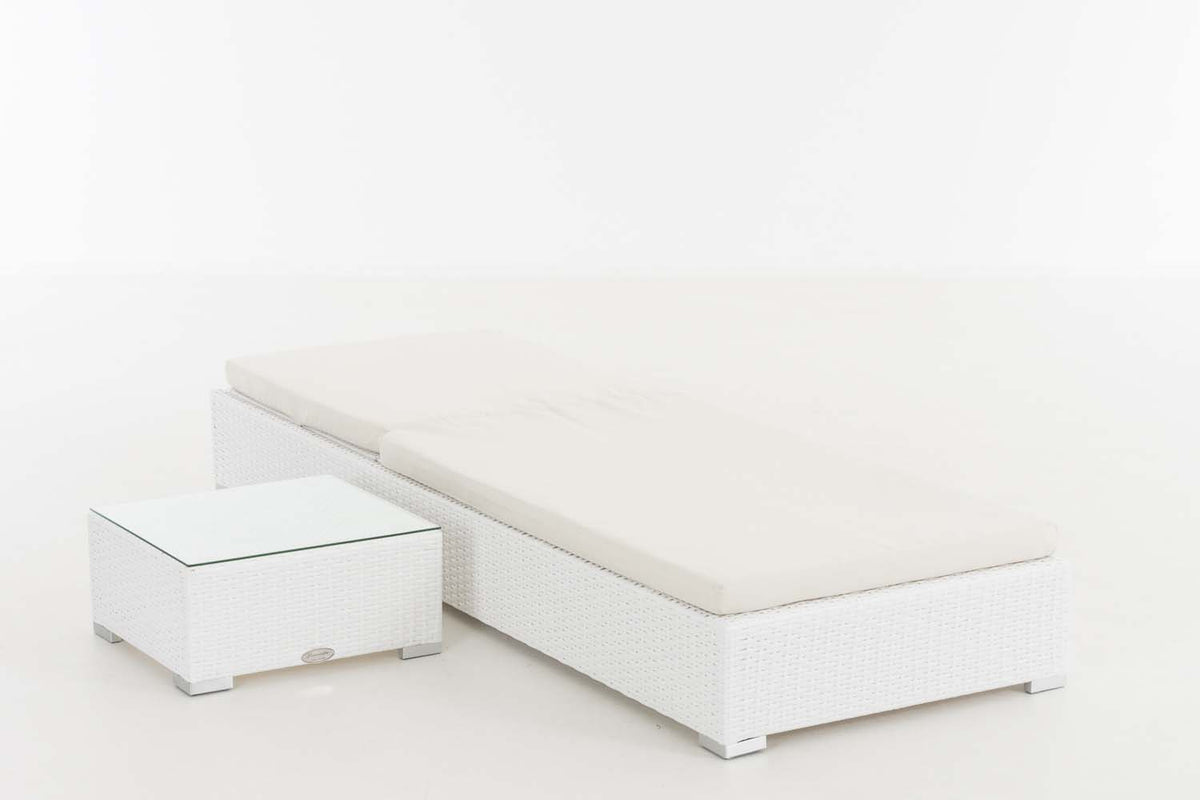 CLP Sonnenliege Nadi mit Tisch cremeweiß – Produktabbildung 7