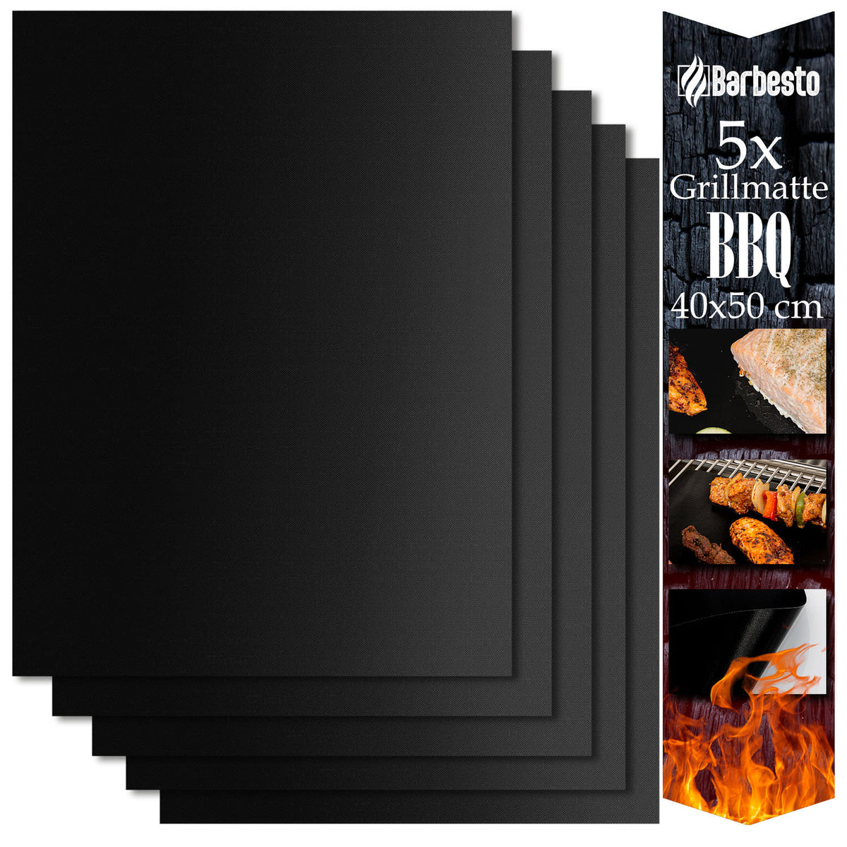 CLP Grillmatten (5er Set) 40x50 cm