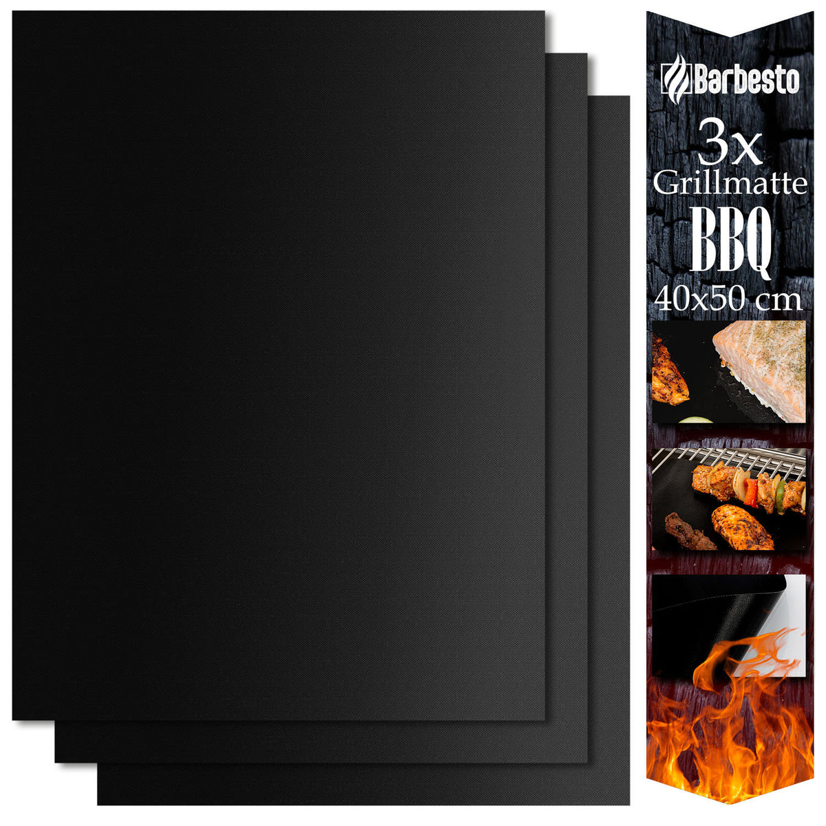 CLP Grillmatten (3er Set) 40x50 cm