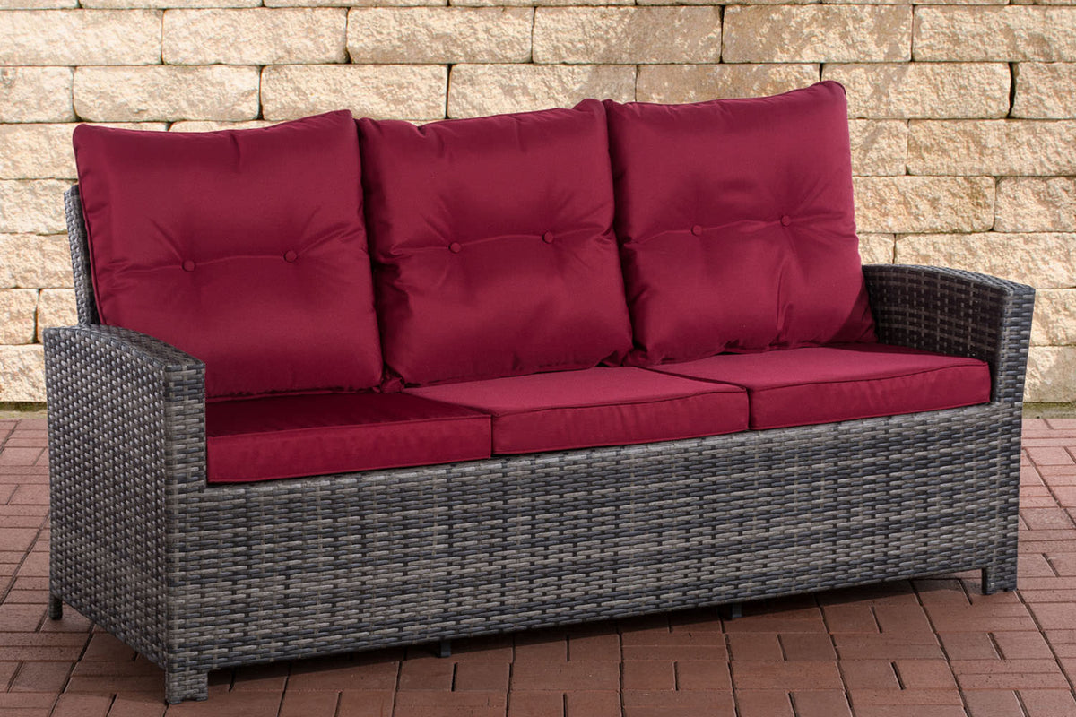CLP Sofa 3er Fisolo rubinrot