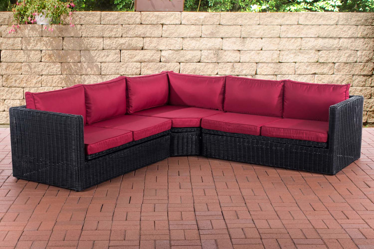 CLP Ecksofa Tibera 5mm rubinrot