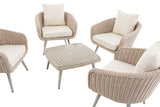 CLP Lounge-Set Ameland Rundrattan cremeweiß 40 cm (Hellgrau) – Produktabbildung 3
