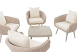 CLP Lounge-Set Ameland Rundrattan cremeweiß 40 cm (Hellgrau) – Produktabbildung 4