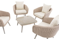 CLP Lounge-Set Ameland Rundrattan cremeweiß 45 cm (Hellgrau) – Produktabbildung 3