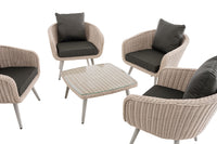CLP Lounge-Set Ameland Rundrattan anthrazit 40 cm (Hellgrau) – Produktabbildung 3